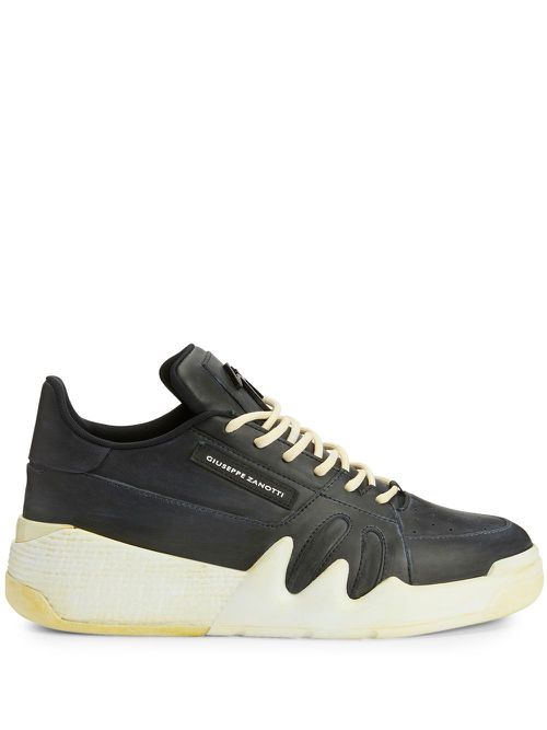 Zip-details low-top sneakers - Black