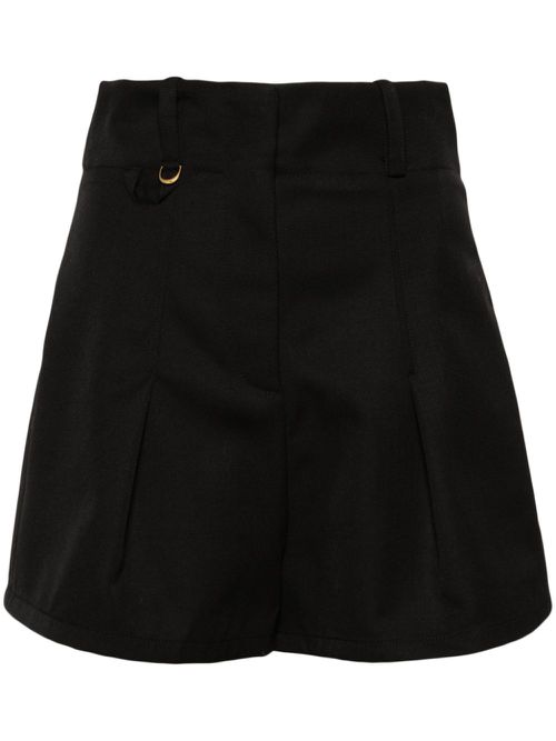 Le Bari pleat-detail shorts - Black