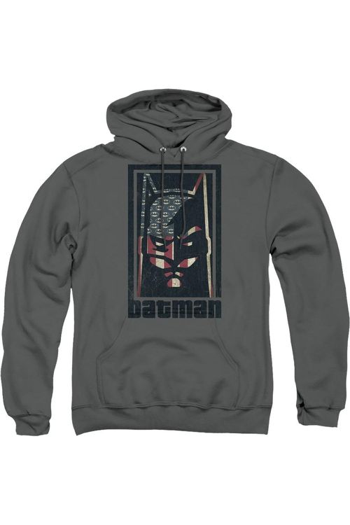 Batman American Batman Adult Pull Over Hoodie / Hooded Sweatshirt