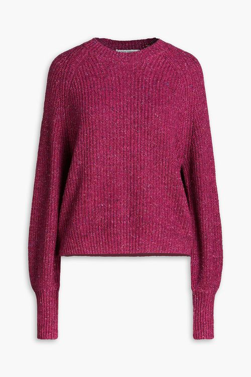 Autumn Cashmere - Pullover aus Donegal-Rippstrick - Lila - S