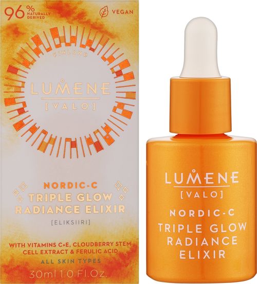 Siero-elisir per viso Lumene Valo Nordic-C Triple Glow Radiance Elixir