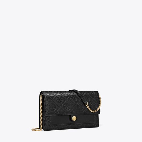 T Monogram Leather Crossbody