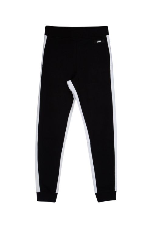 Contrast-Stripe Joggers — Black