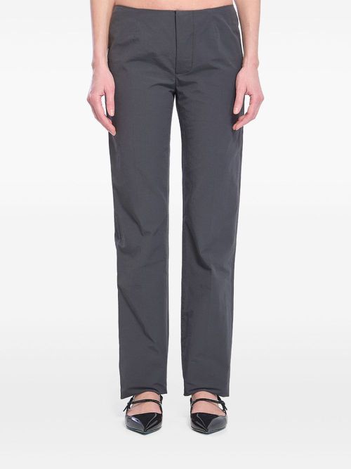 Pintuck-detail trousers - Grey