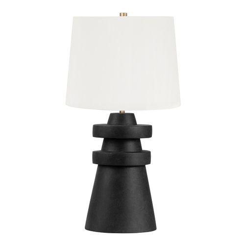 Patina Brass One Light Table Lamp from the Grover Collection