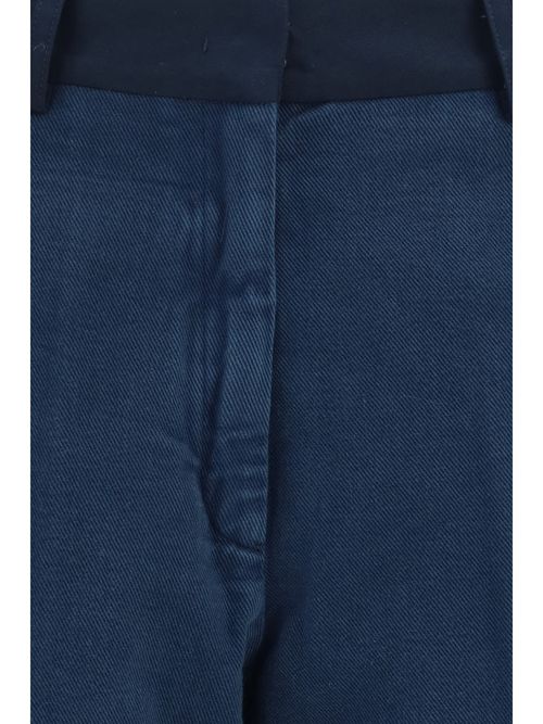 Fluid Cotton Chino Trousers — Navy