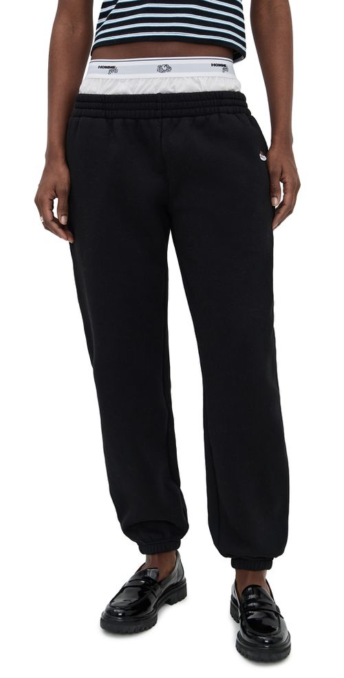 Homme Girls x Fruit of the Loom Boxer Sweatpants Black