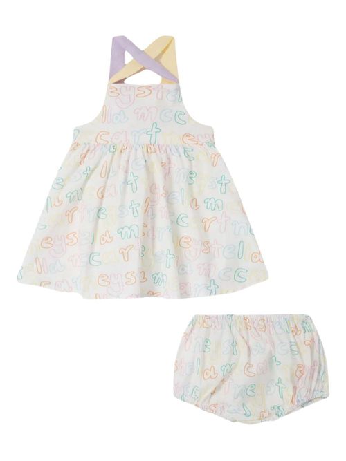 Stella McCartney Kids logo-print dress - White