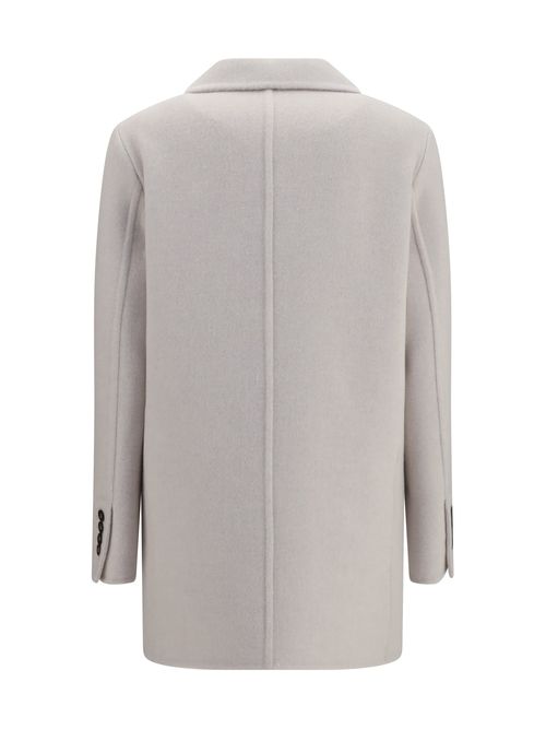 Wool & Cashmere Single-Breasted Jacket — Beige