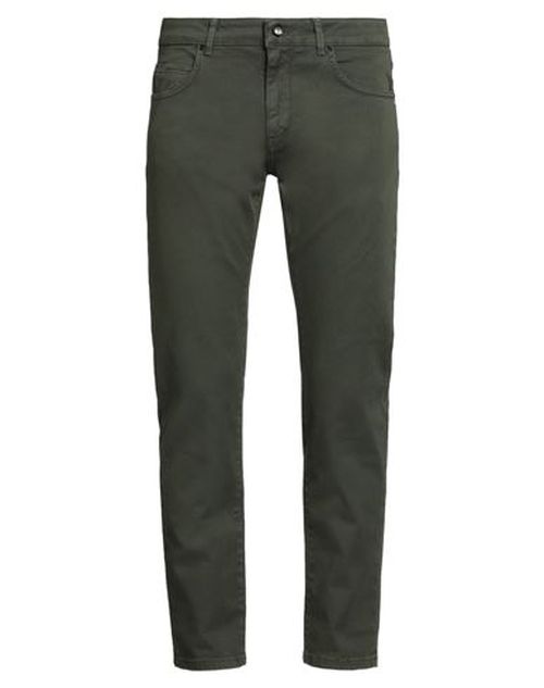 Man Pants Military green Size 32 Cotton, Elastane