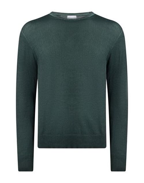 Man Sweater Dark green Size XL Cotton