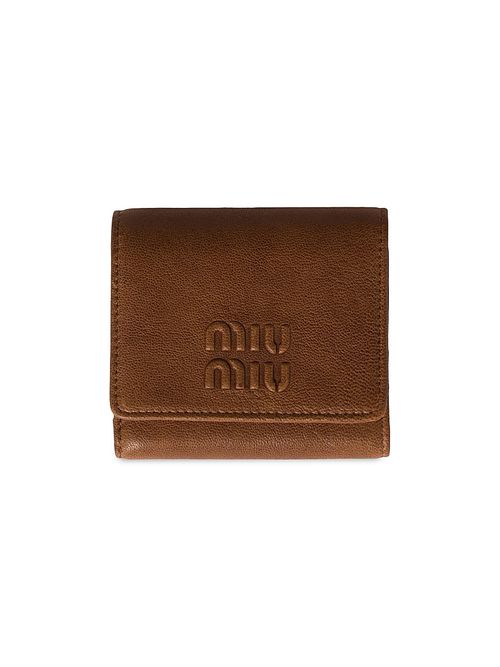 Women's Small Nappa Leather Wallet - Brown