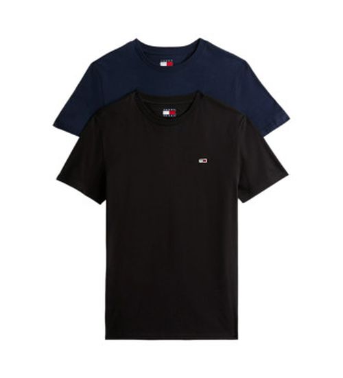 Tommy Jeans for man. DM0DM20687 Set of two extra slim t-shirts black, blue (M), Homewear, Cotton, Short sleeve