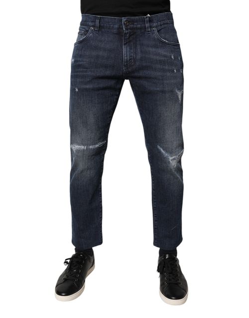 Cotton Stretch Skinny Jeans — Blue