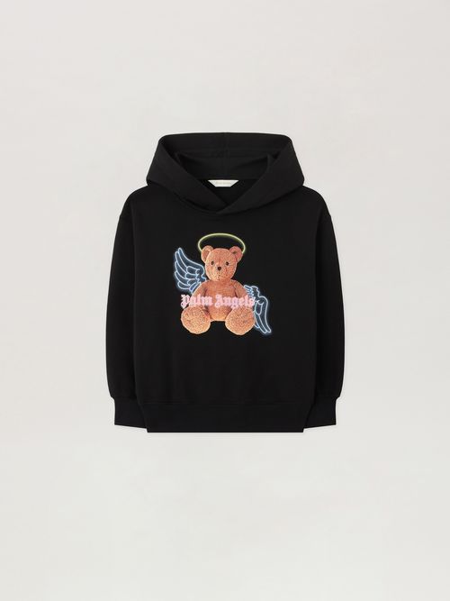 Bear Angel. Hoodie Kids  Nero/black