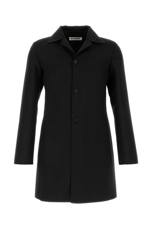 Black Wool Blend Coat