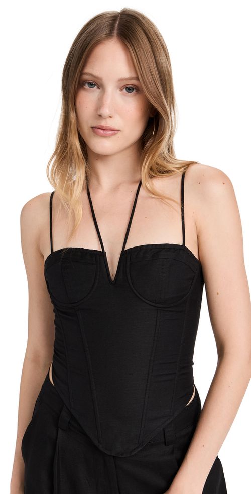Del Gato Corset Top Black