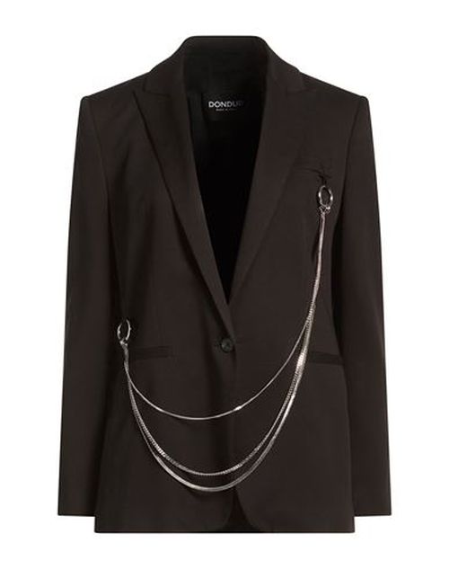 Woman Blazer Black Size 6 Cotton, Viscose, Elastane