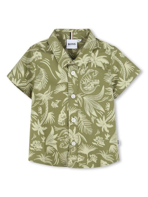 Graphic-print shirt - Green