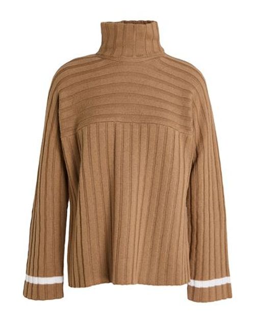 Woman Turtleneck Camel Size 6 Merino Wool