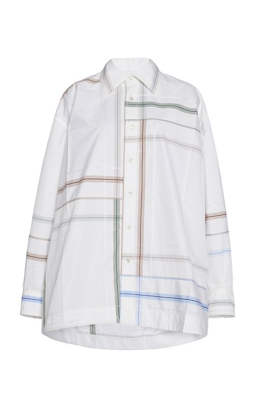 보테가 베네타 Oversized Checked Cotton Shirt