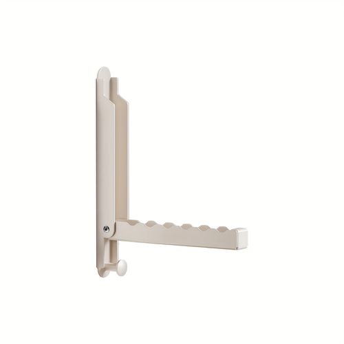 TEMU Carbon Steel No-drill & Drill Double Door Hook - 90° Foldable Space-saving Wall-mounted Hanger For Coats, Bags, Hats - Invisible Storage