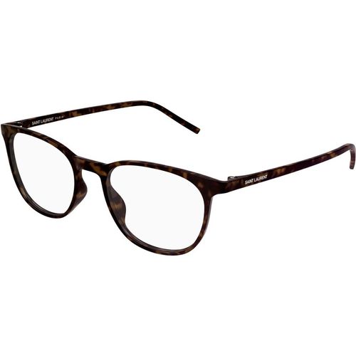 SAINT LAURENT Unisex SAINT LAURENT SL 884 002 Optical frames Bio-injected Havana Transparent Round