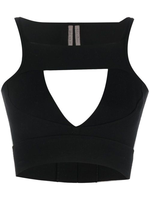 Cut-out detail knit top - Black