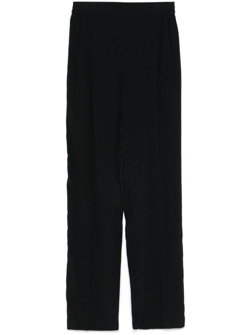 Pipe-trim detailed trousers - Black