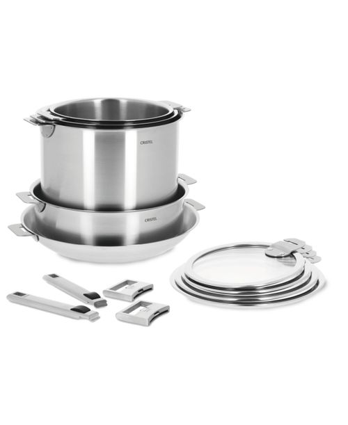 Strate 13-Piece Stainless Steel Cookware Set - Silver