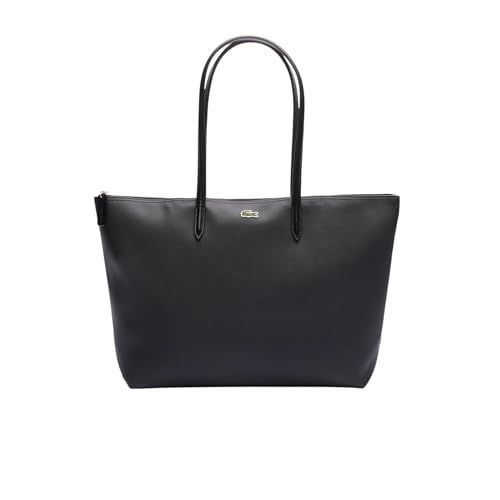 Lacoste Women's L.12.12 Concept Large Tote Bag, Black/Black/Black, One Size
