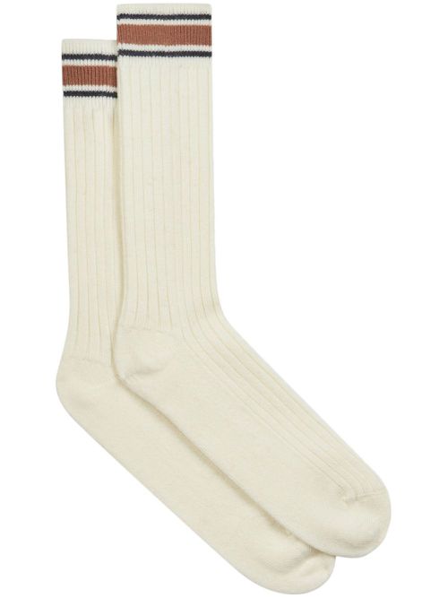 Stripe-detailing socks - Neutrals