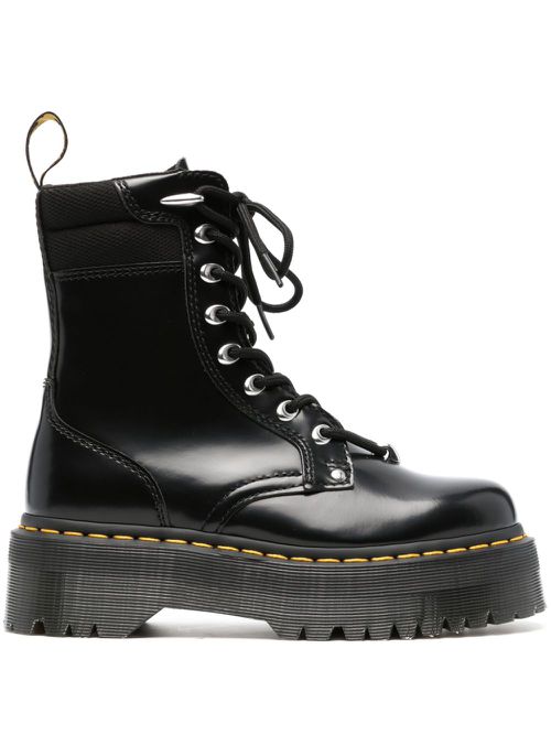 Jadon leather combat boots - Black