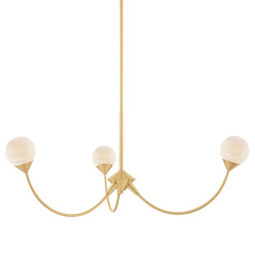 Aged Brass LED Chandelier from the Natasha Collection