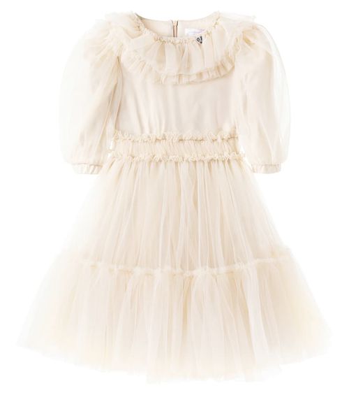 Ruffled tulle dress