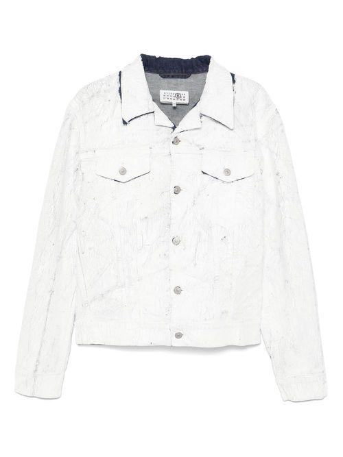 MM6 Maison Margiela coated denim jacket - White