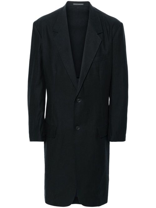Graphic-print coat - Black
