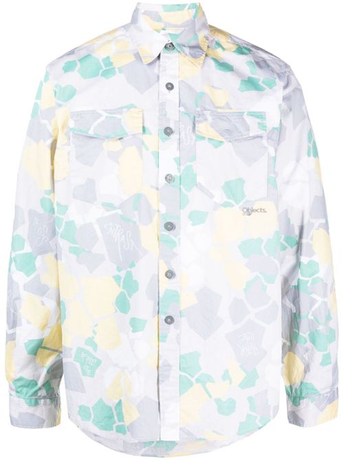 Graphic-print long-sleeved shirt - Grey