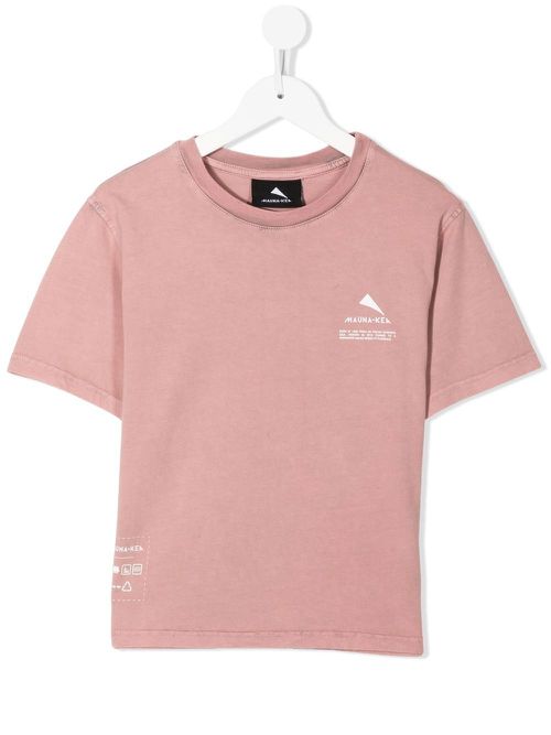 Logo print crew-neck T-shirt - Pink