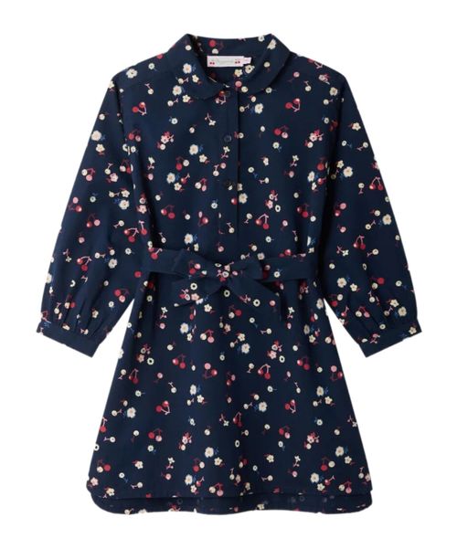 Milaine dress with Peter Pan collar in organic cotton twill