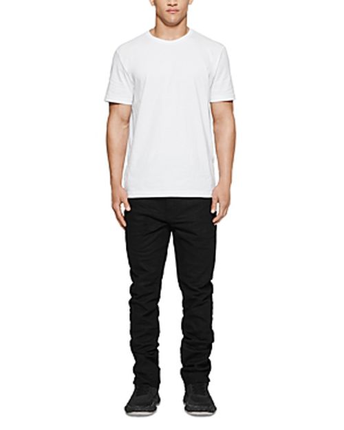 Slim Straight Jeans in Raw Black