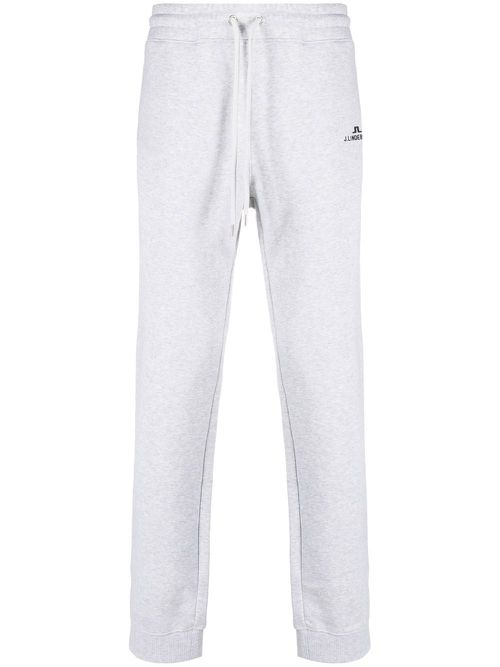 Alpha drawstring logo-print track-pants - Grey