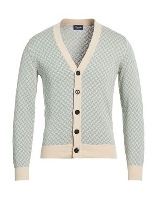 Man Cardigan Light blue Size 40 Cotton, Linen