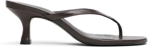 Brown Freja Kitten Heeled Sandals