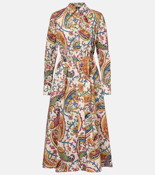 Paisley cotton wrap dress