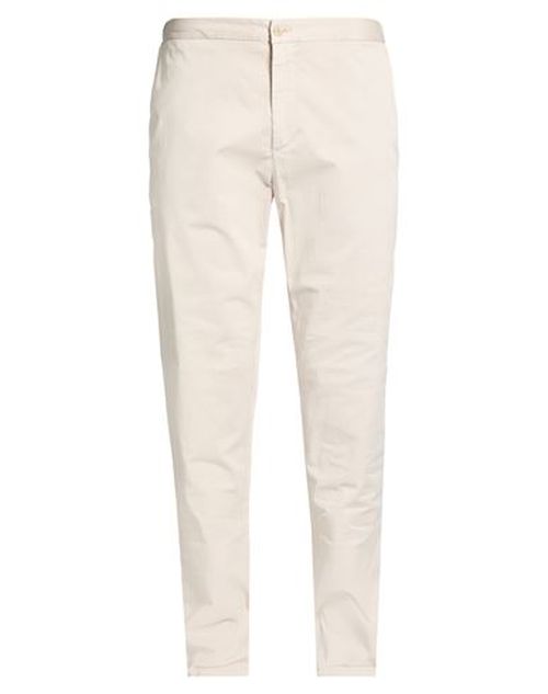 Man Pants Off white Size 36 Cotton, Elastane