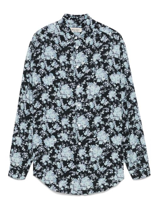 Floral-print shirt - Black