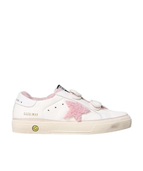 Shearling star-patch sneakers
