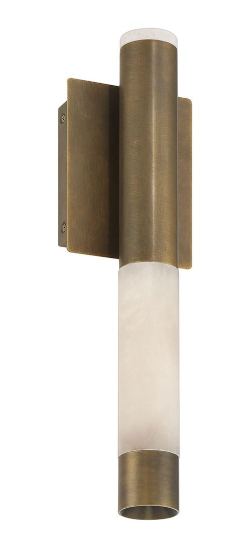 Weathered Brass LED Wall Sconce from the Ronda Collection