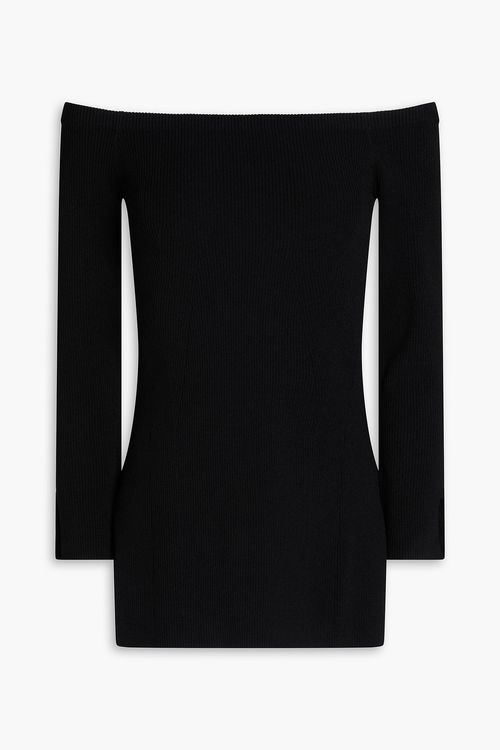 Derick off-the-shoulder ribbed-knit top